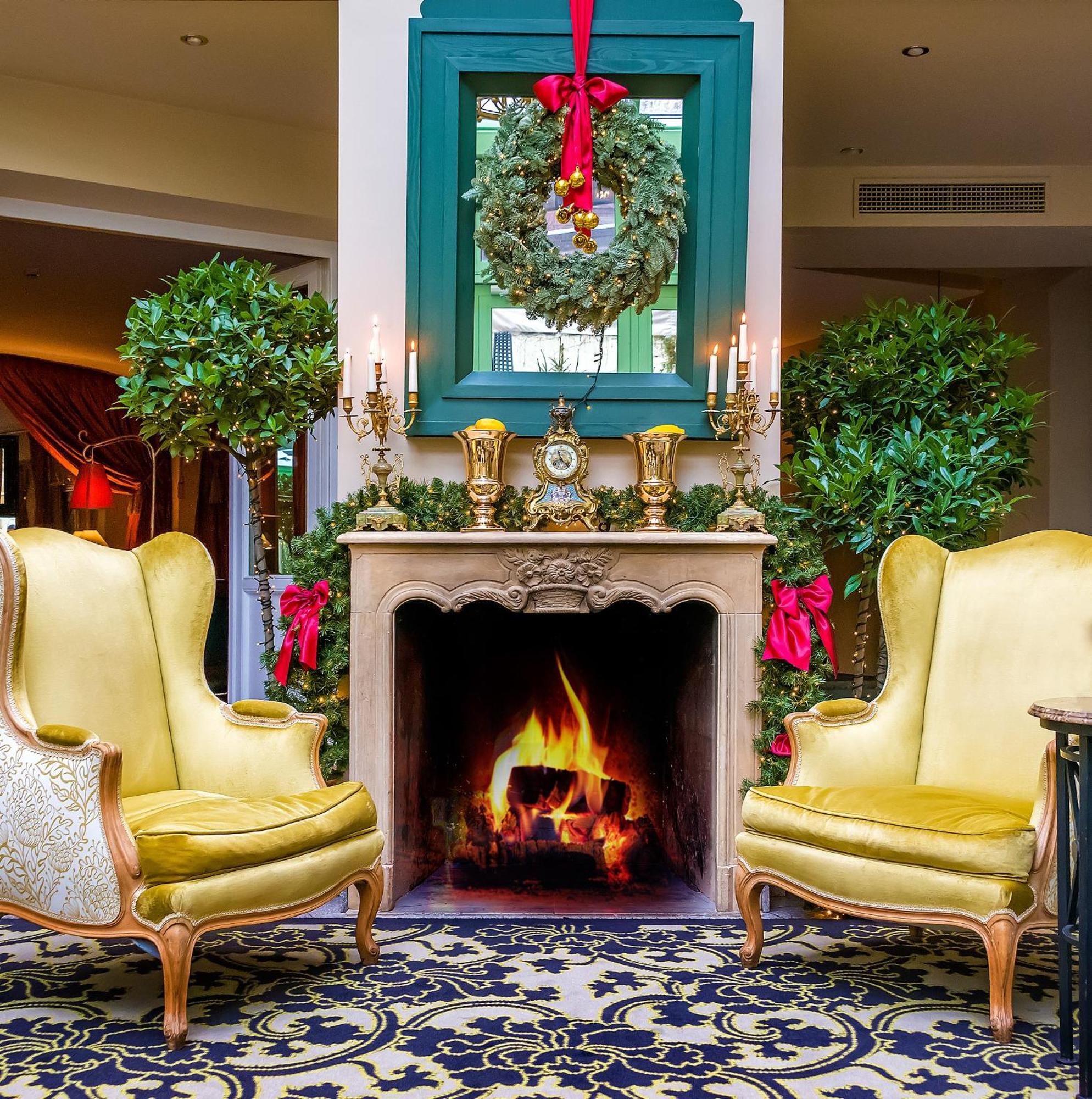 Stikliai Hotel - Relais & Chateaux Vilna Exterior foto The fireplace in the lobby